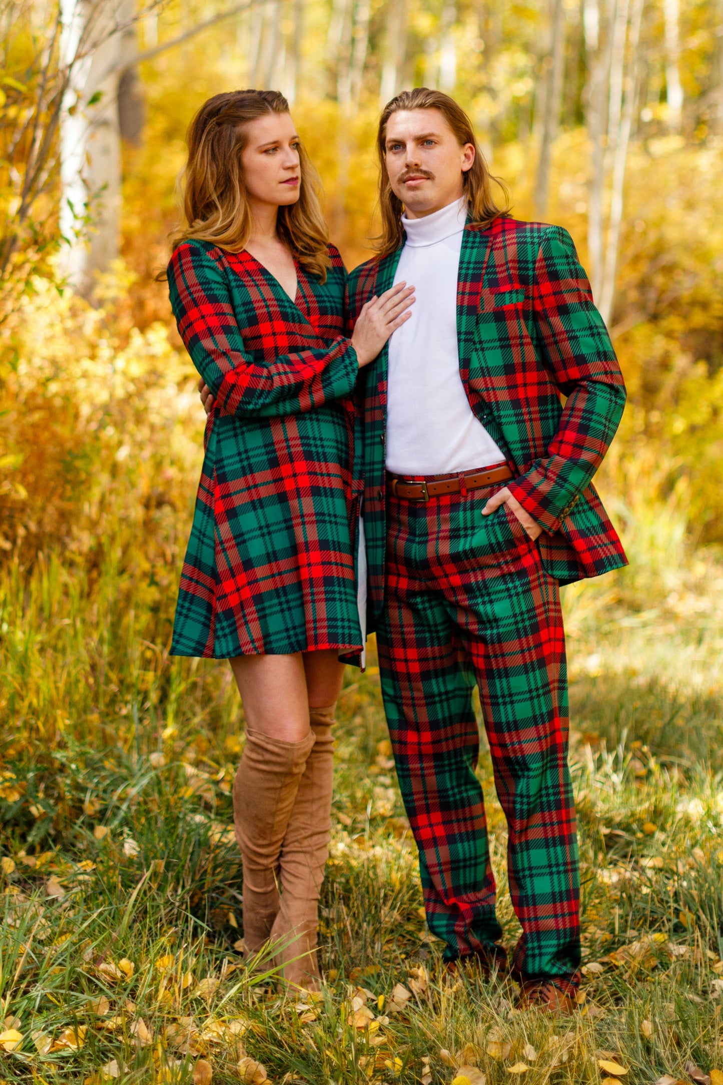 Shinesty Wrap Dress - Plaid Christmas