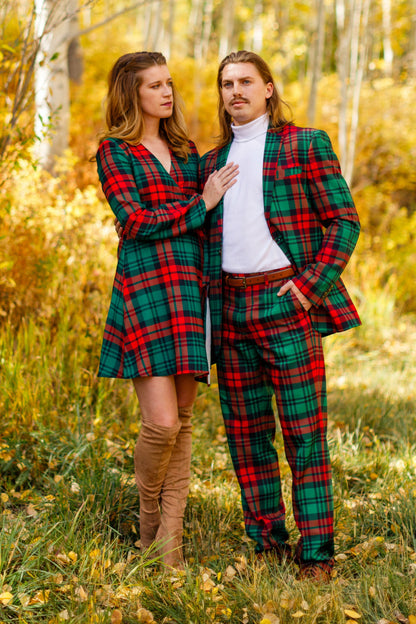 Shinesty Wrap Dress - Plaid Christmas