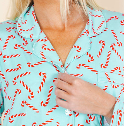 Shinesty WoLong Sleeve Sleep Shirt - Candy Cane