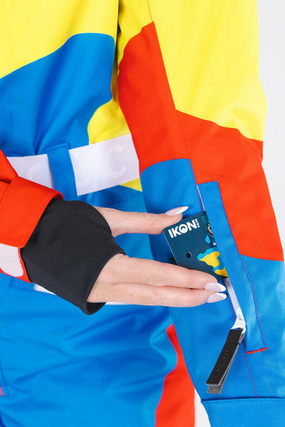 Shinesty Ski Onesie - Orange Retro Swirl