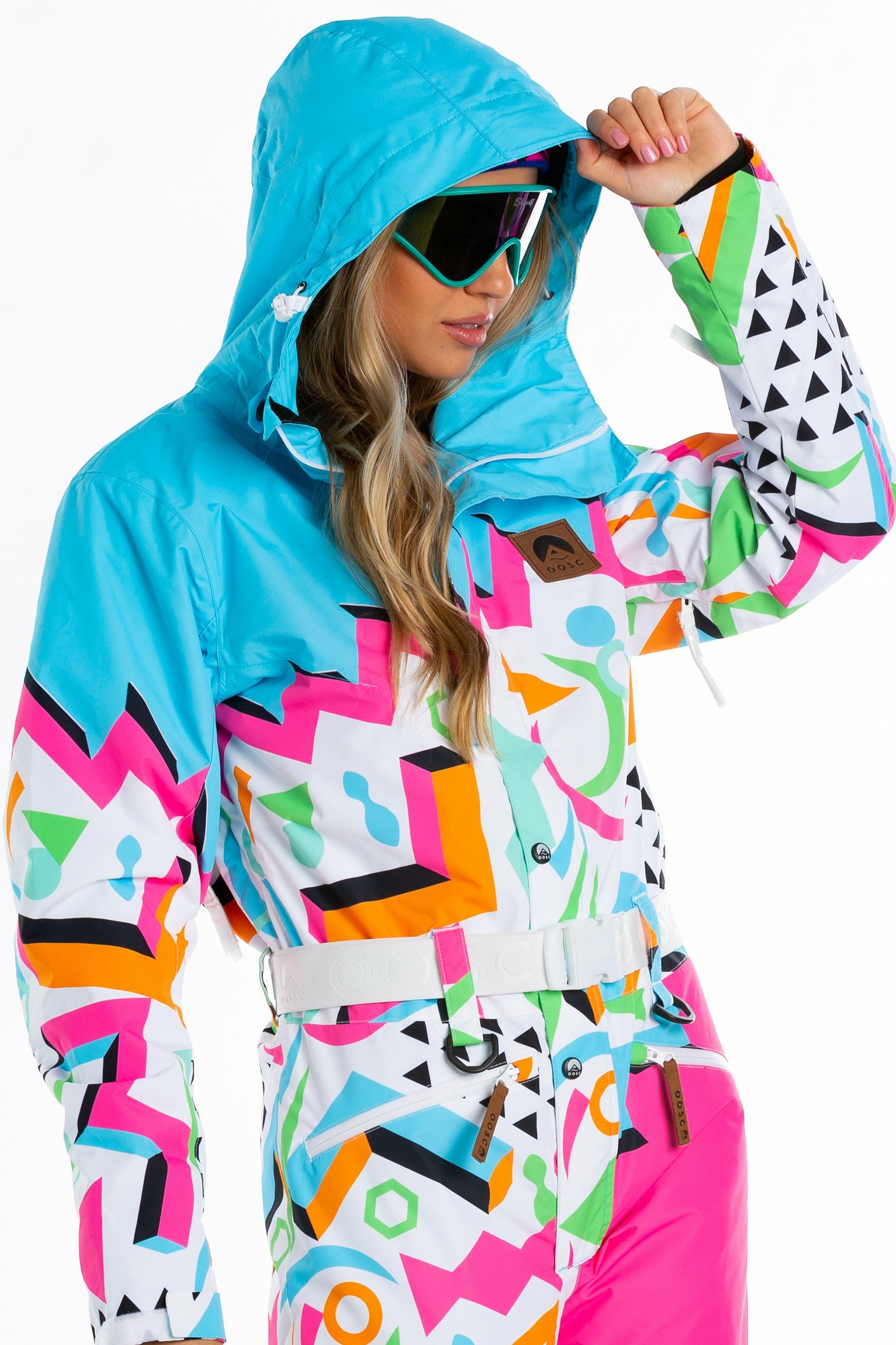 Shinesty Ski Onesie - Womens Retro Neon