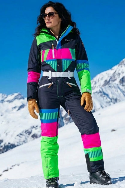 Shinesty Ski Onesie - Retro Black