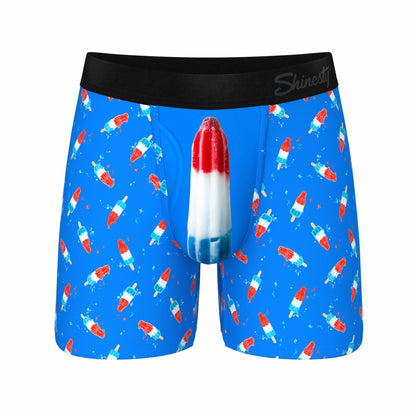Shinesty Ball Hammock® Pouch Underwear With Fly - USA Popsicle