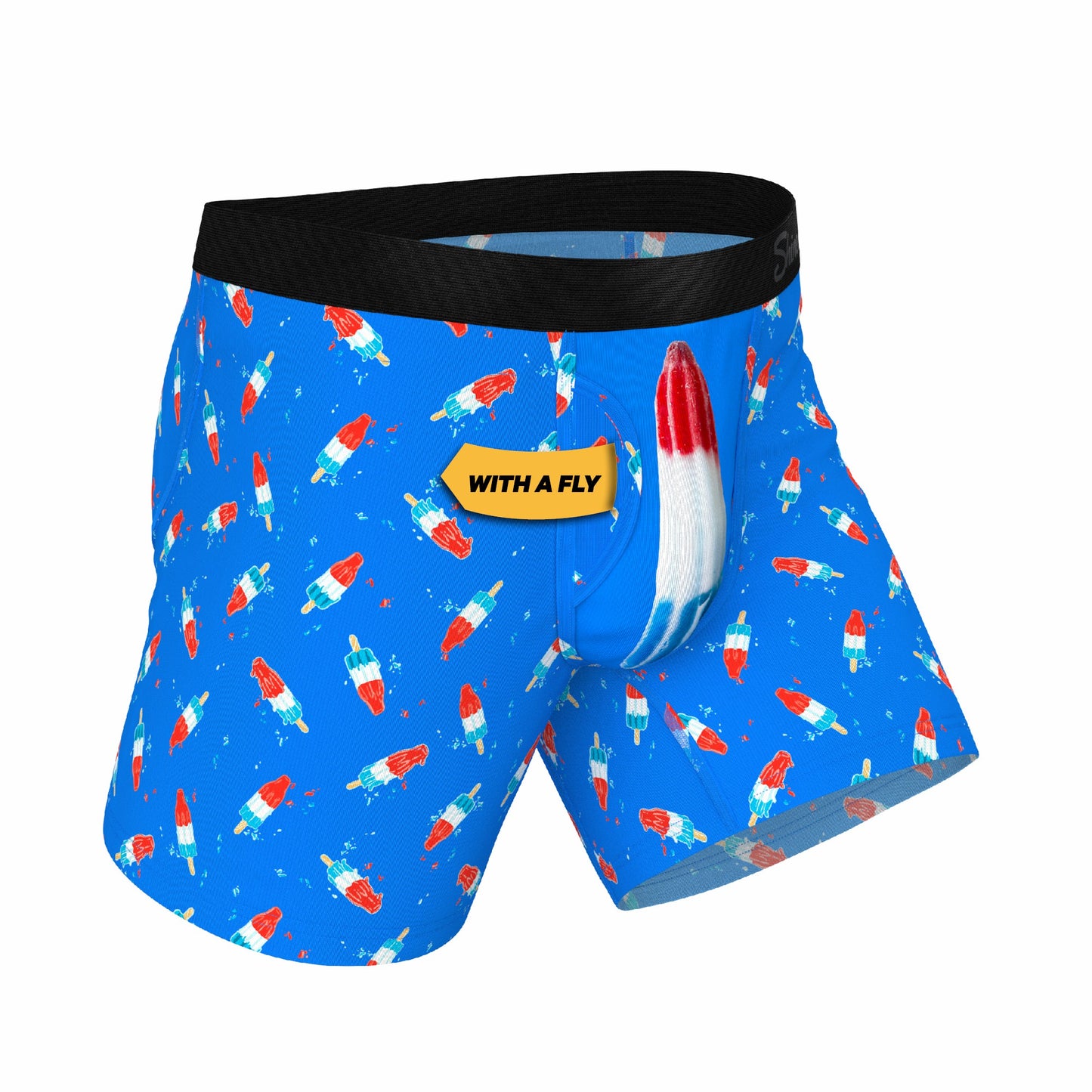 Shinesty Ball Hammock® Pouch Underwear With Fly - USA Popsicle