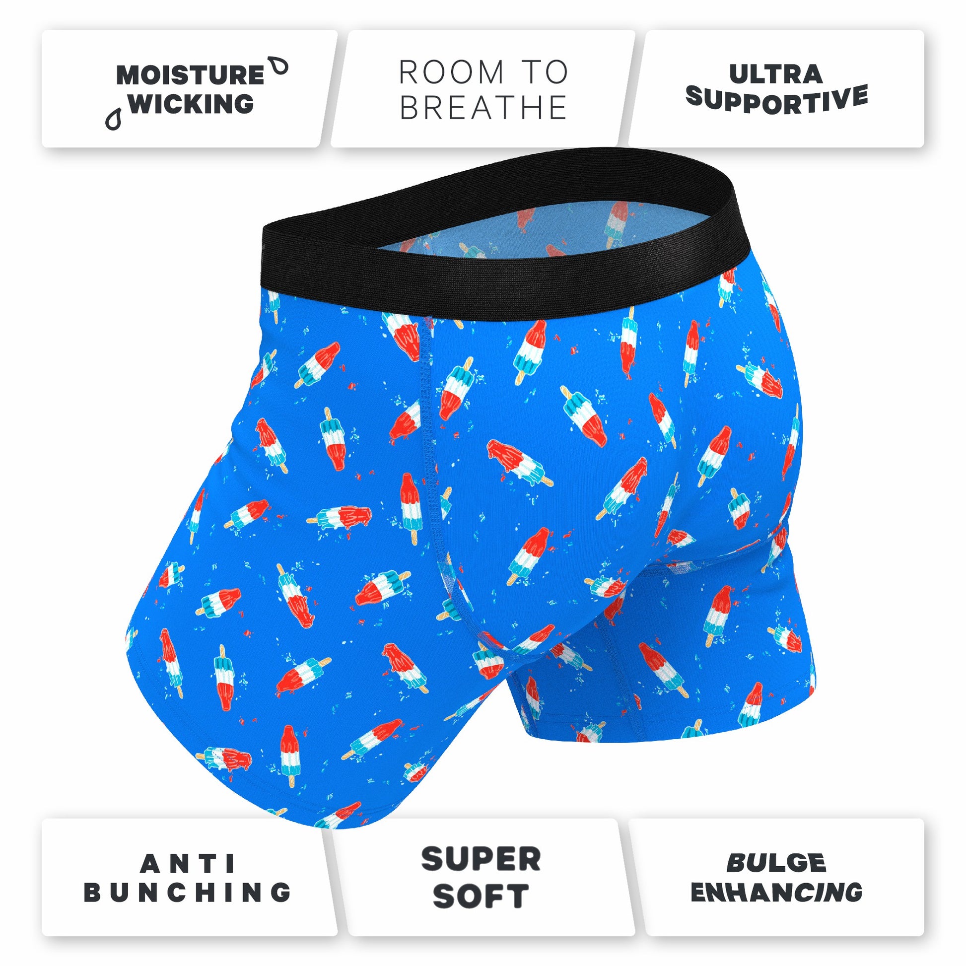 Shinesty Ball Hammock® Pouch Underwear - USA Popsicle