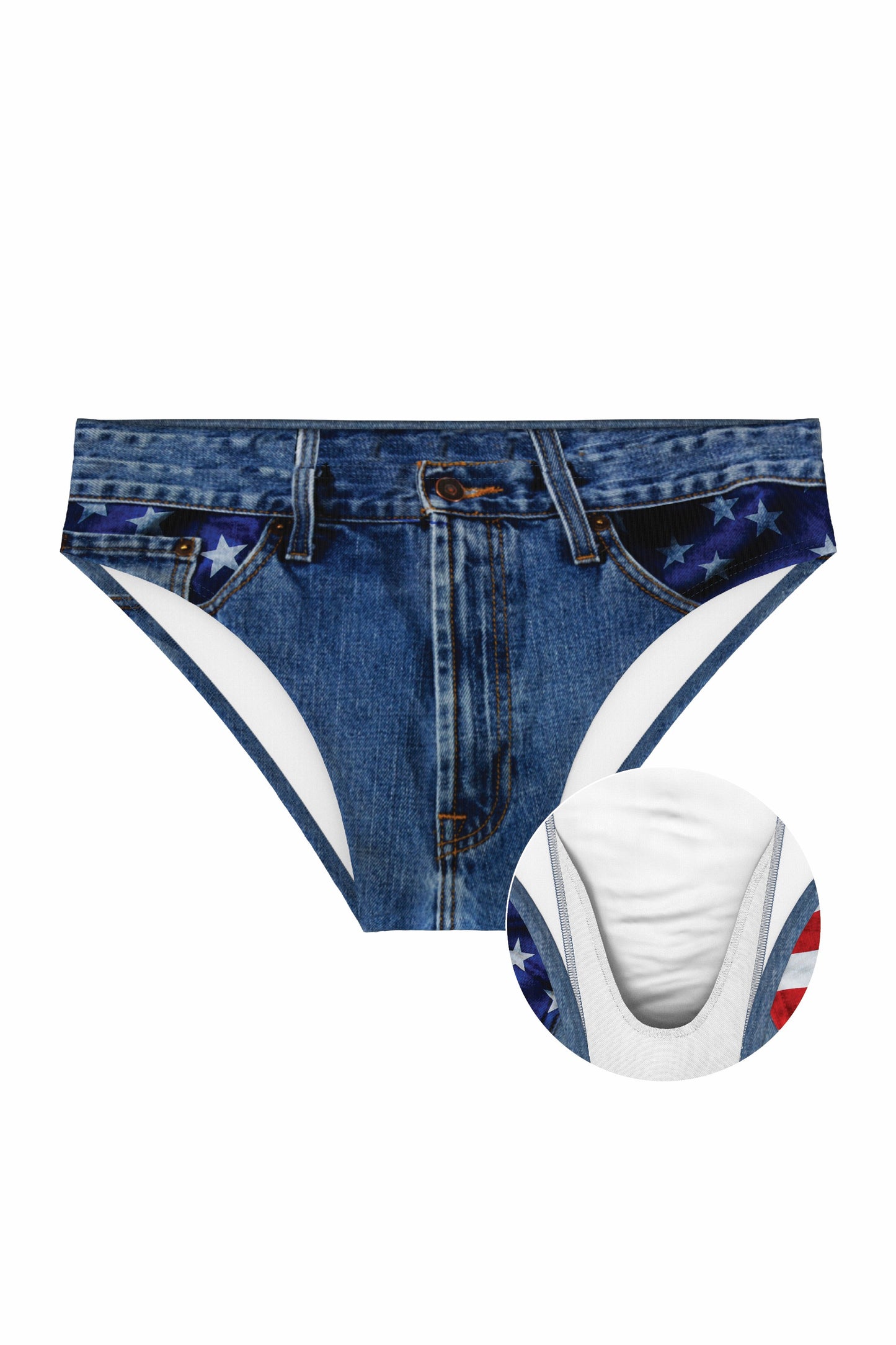 Shinesty Ball Hammock® Pouch Swim Briefs - USA Denim