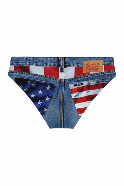 Shinesty Ball Hammock® Pouch Swim Briefs - USA Denim
