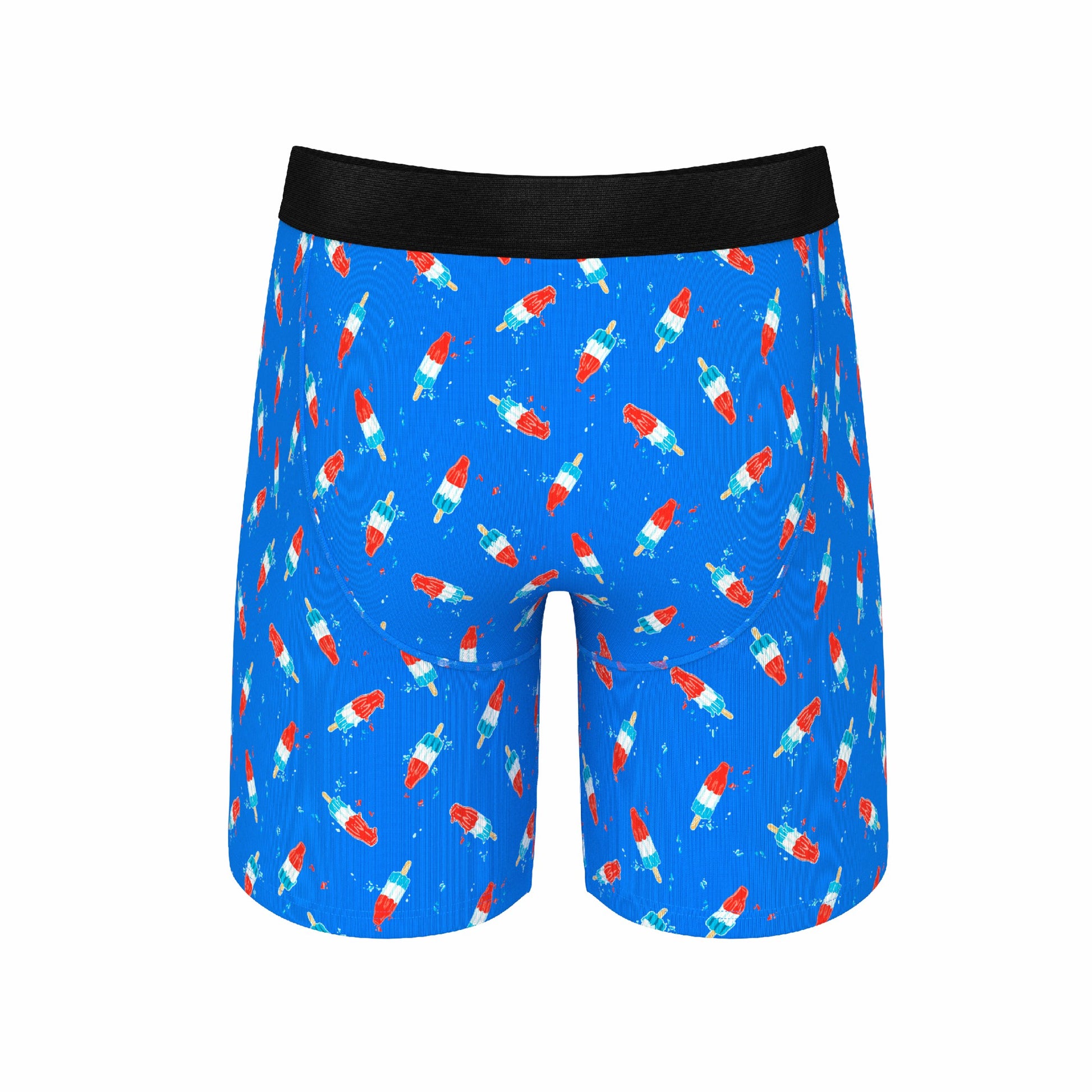 Shinesty Long Leg Ball Hammock® Pouch Boxers With Fly - USA Popsicle