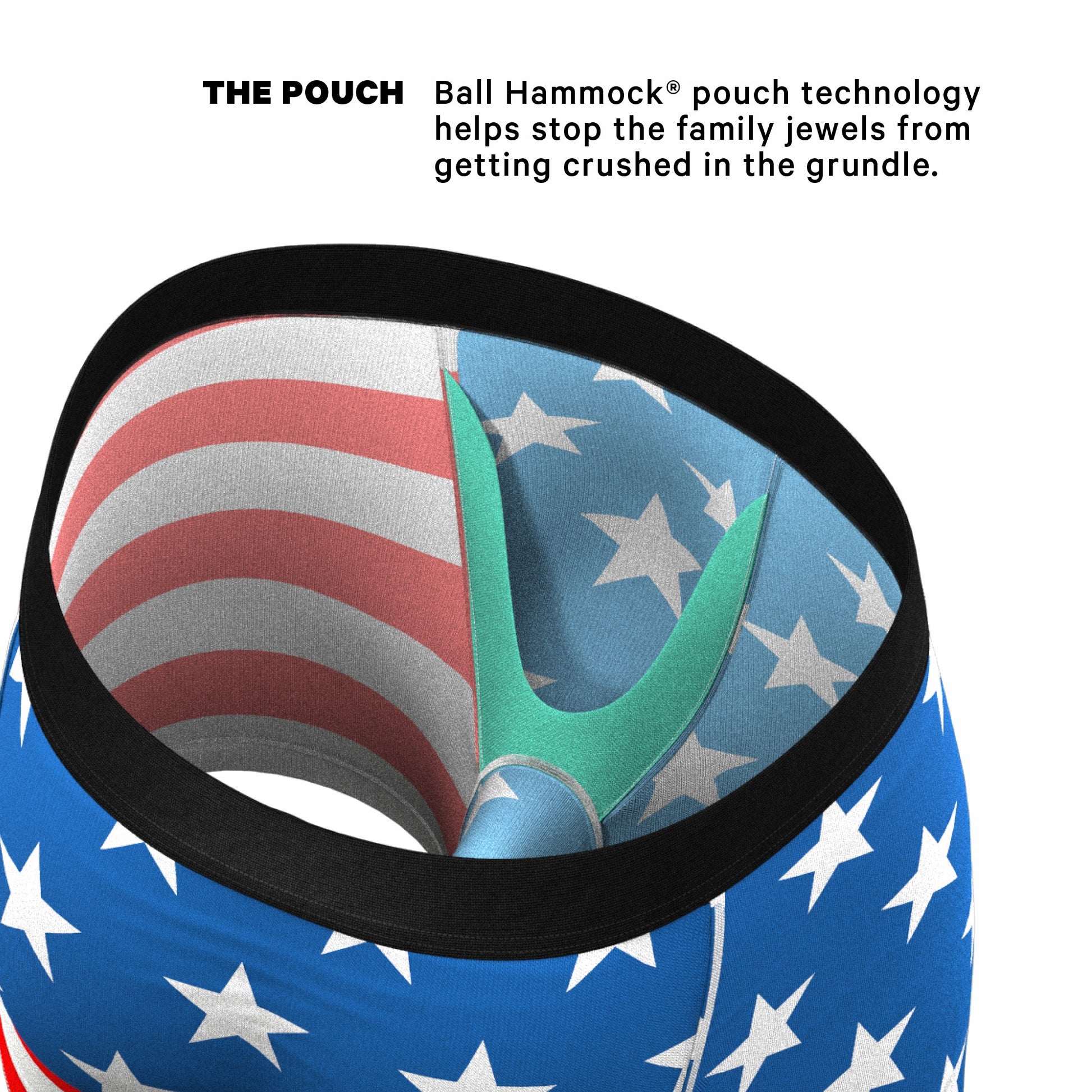 Shinesty Ball Hammock® Pouch Underwear - USA Mascot Eagle