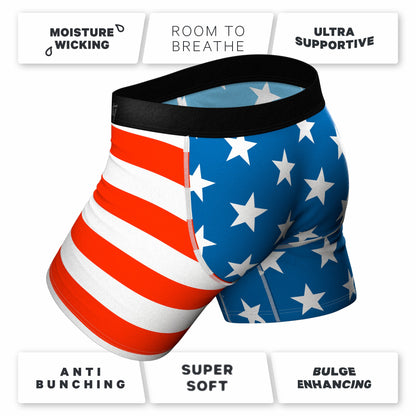 Shinesty Ball Hammock® Pouch Underwear - USA Mascot Eagle