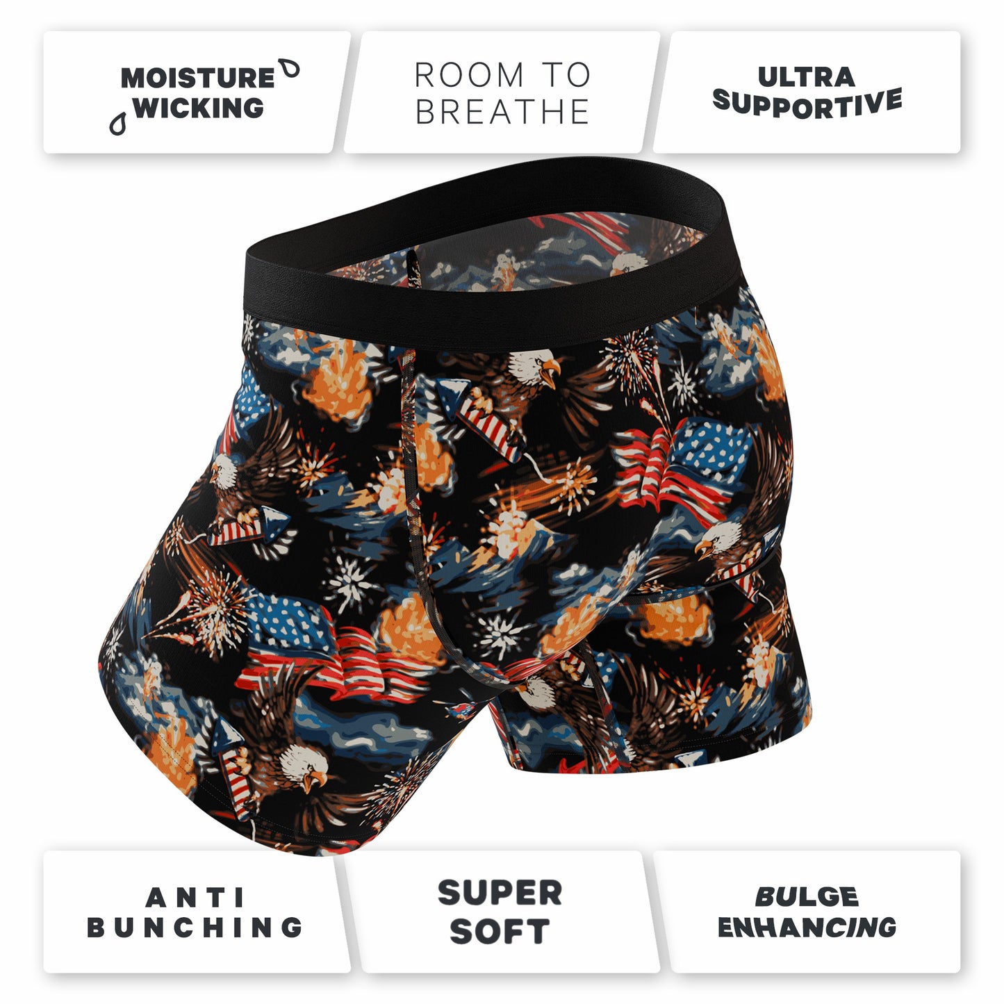 Shinesty Ball Hammock® Pouch Underwear - Americana Eagles