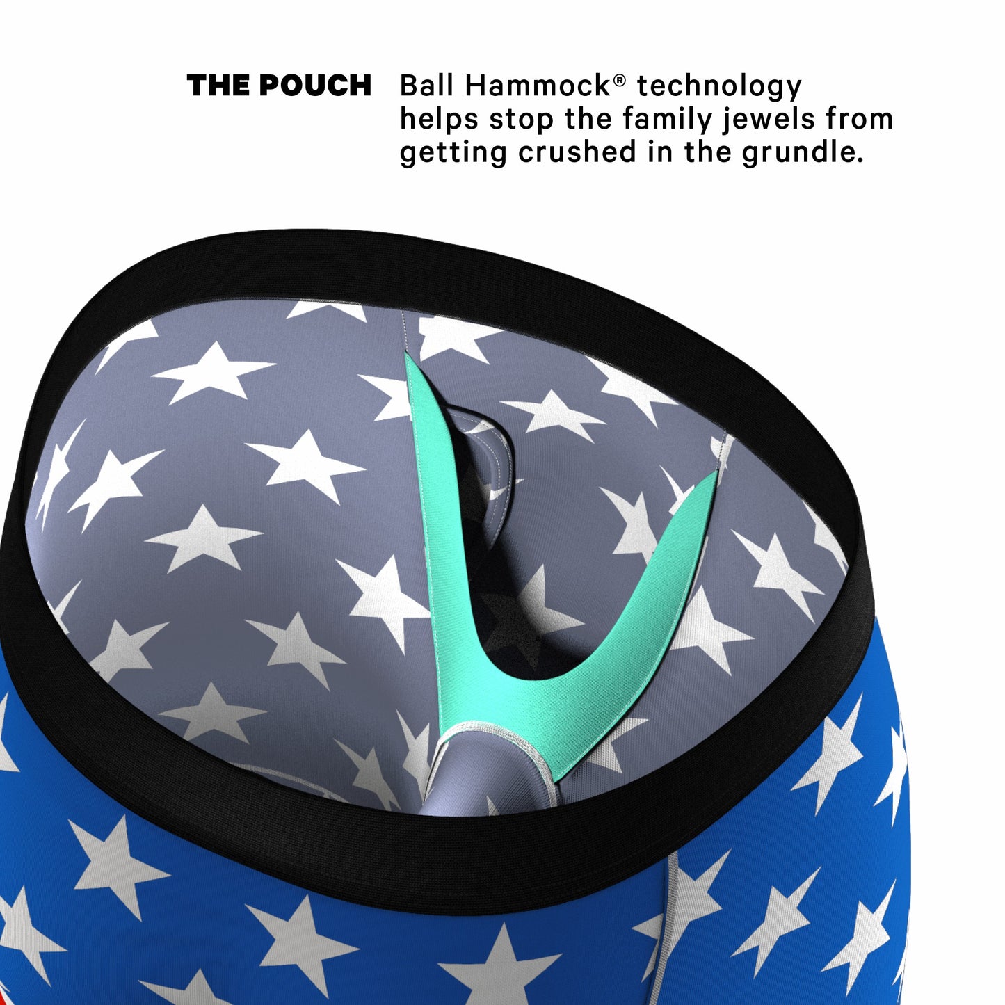 Shinesty Long Leg Ball Hammock® Pouch Boxers With Fly - USA Mascot Eagle