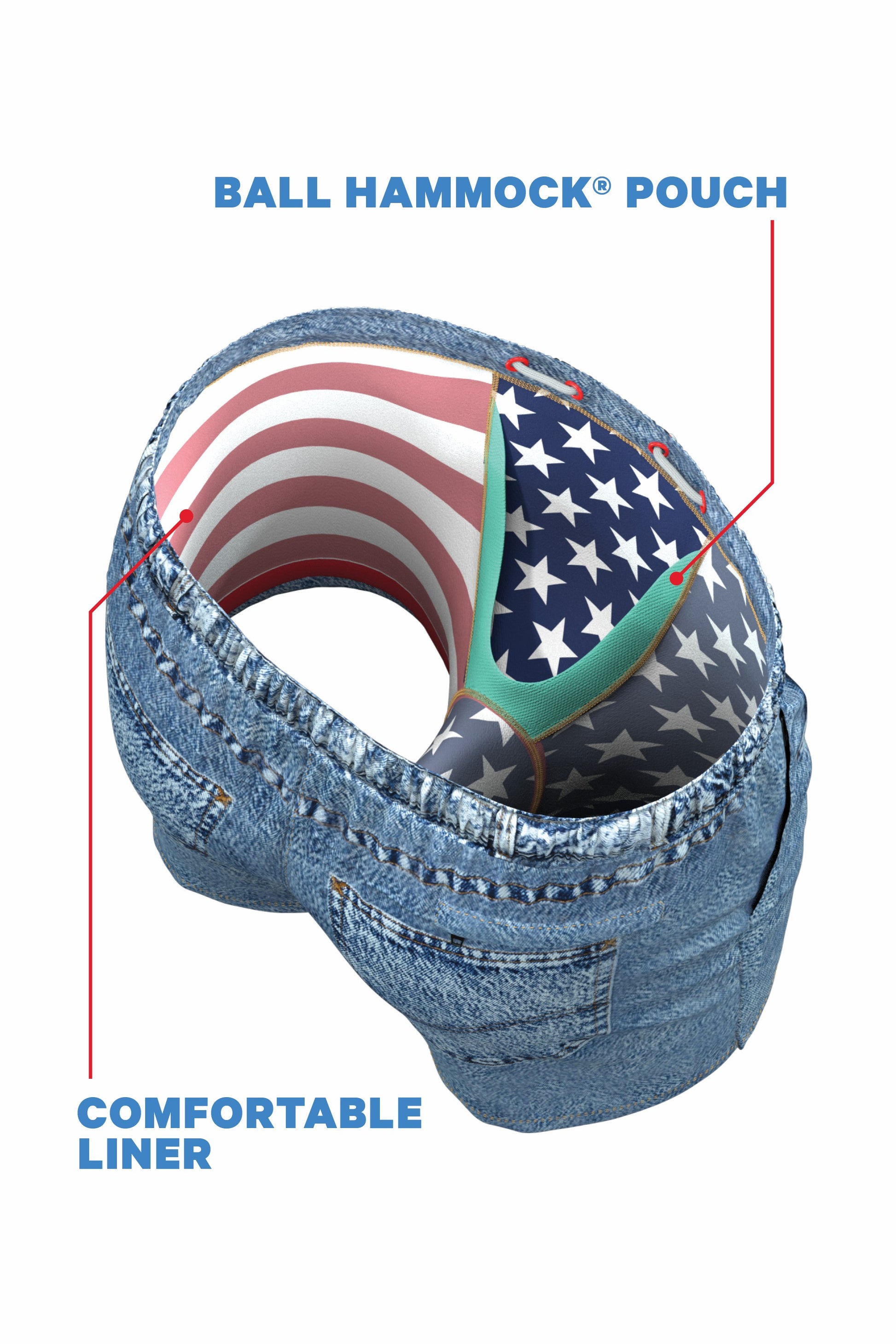 Shinesty Ball Hammock® 5" Swim Trunks - Denim