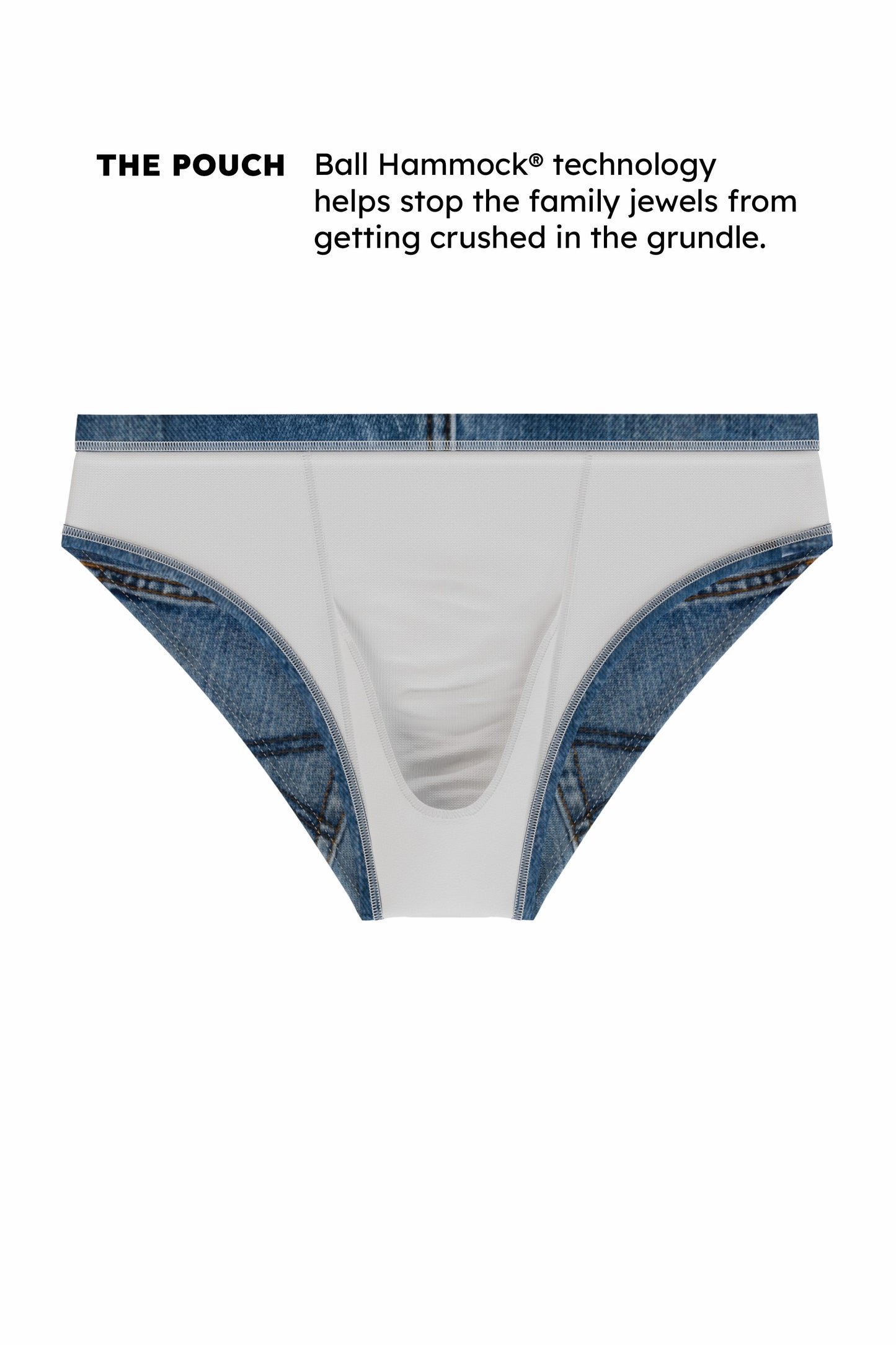 Shinesty Ball Hammock® Pouch Swim Briefs - Western Denim