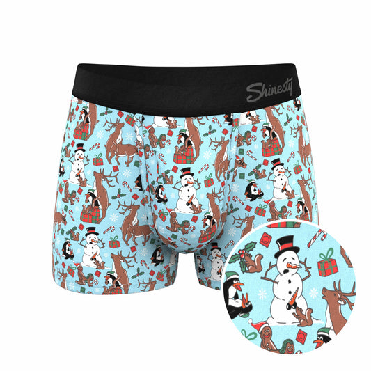 Shinesty Men's Ball Hammock® Pouch Trunk Underwear - Christmas Characters