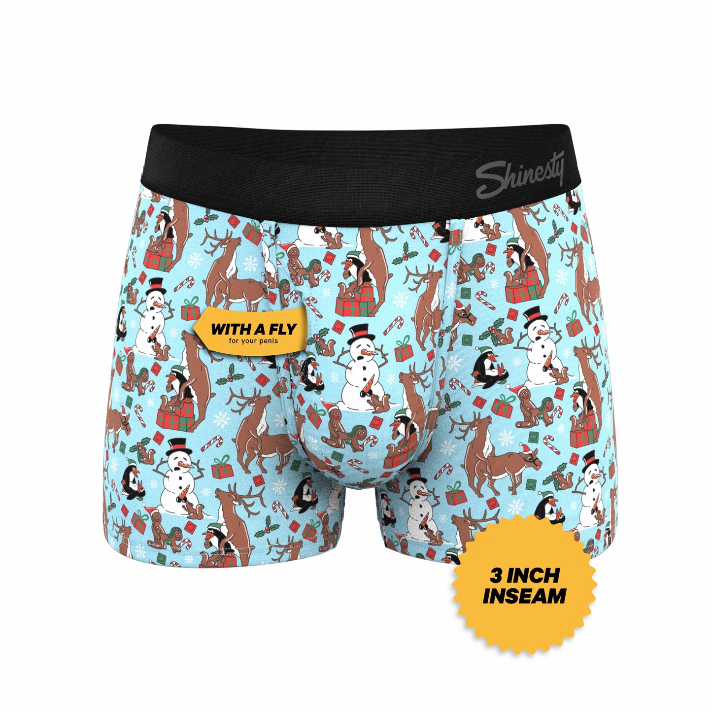 Shinesty Men's Ball Hammock® Pouch Trunk Underwear - Christmas Characters