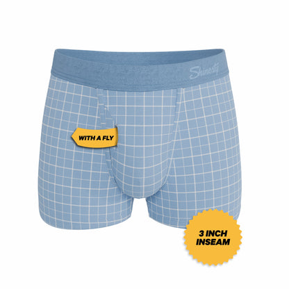 Shinesty Men's Ball Hammock® Pouch Trunk Underwear - Window Pane Plaid