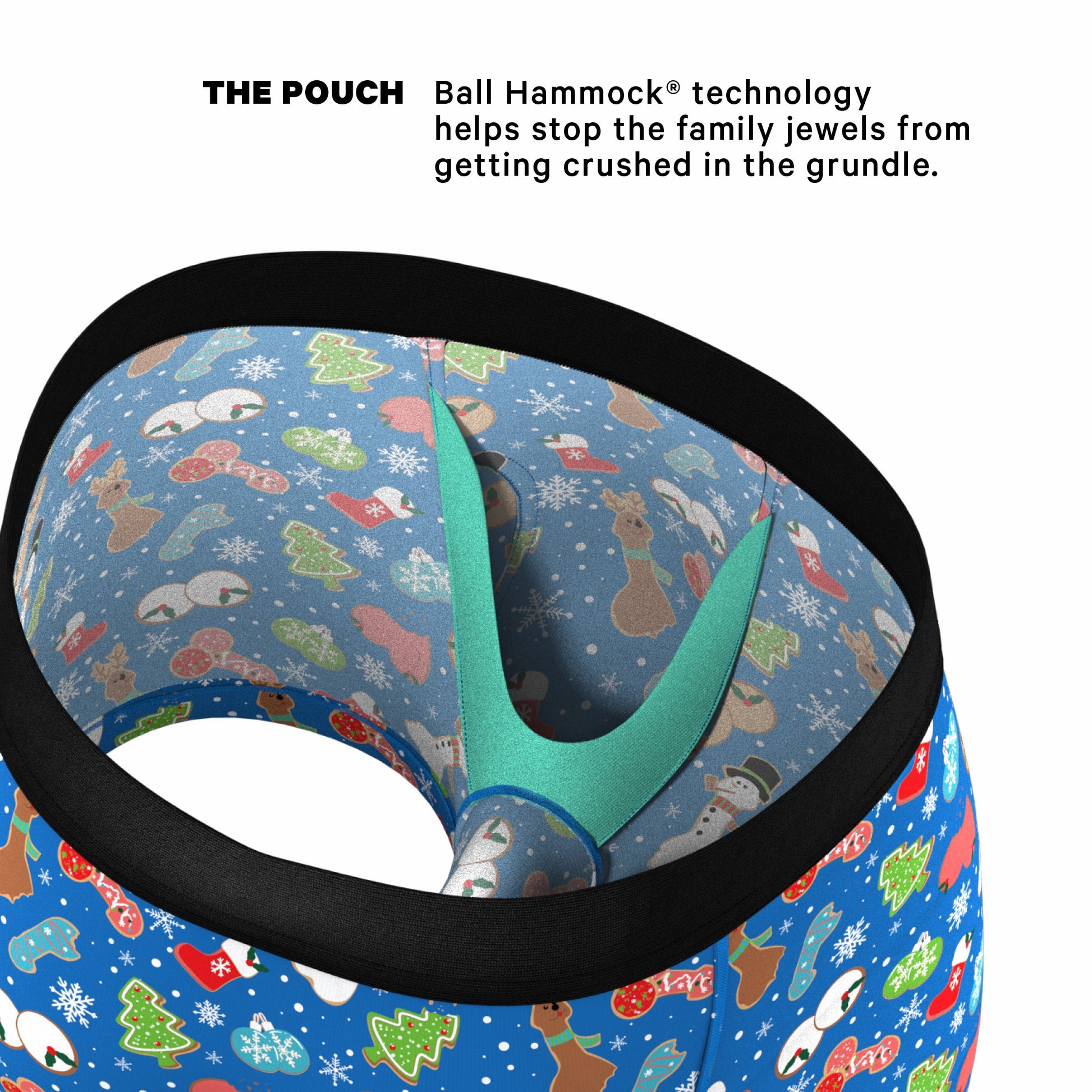 Shinesty Men's Ball Hammock® Pouch Trunk Underwear - Christmas Cookies
