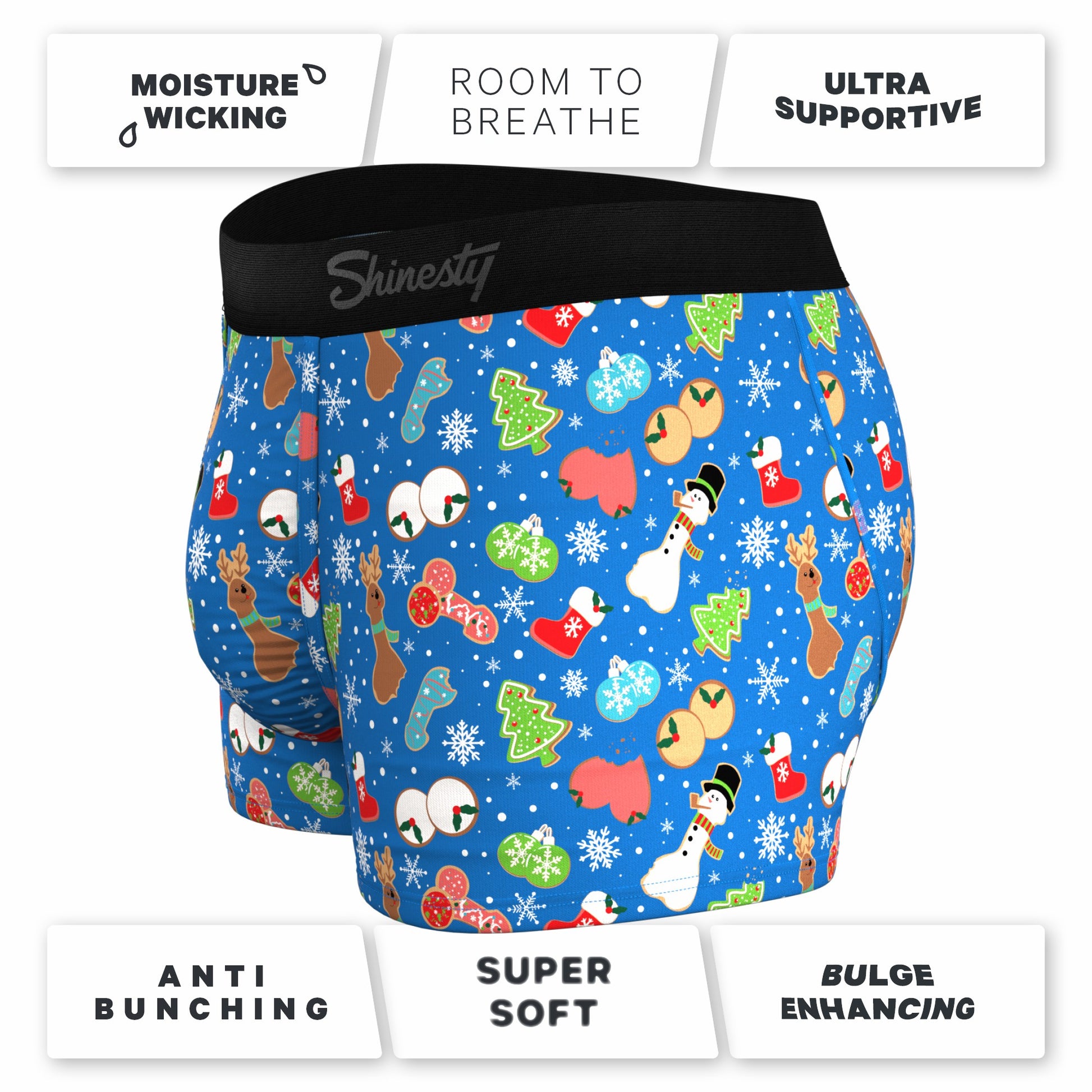 Shinesty Men's Ball Hammock® Pouch Trunk Underwear - Christmas Cookies