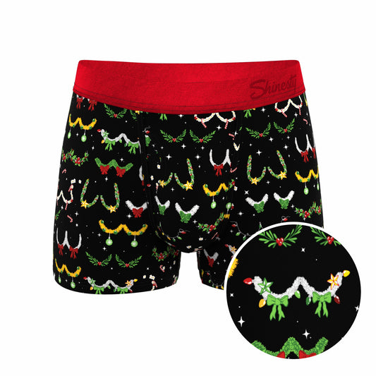 Shinesty Men's Ball Hammock® Pouch Trunk Underwear - Christmas Tinsel Busts