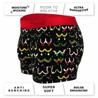Shinesty Men's Ball Hammock® Pouch Trunk Underwear - Christmas Tinsel Busts