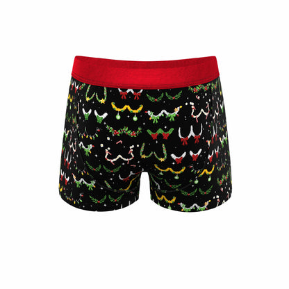 Shinesty Men's Ball Hammock® Pouch Trunk Underwear - Christmas Tinsel Busts