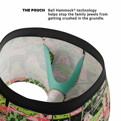 Shinesty Men's Ball Hammock® Pouch Trunk Underwear - Retro-Futuristic Alien