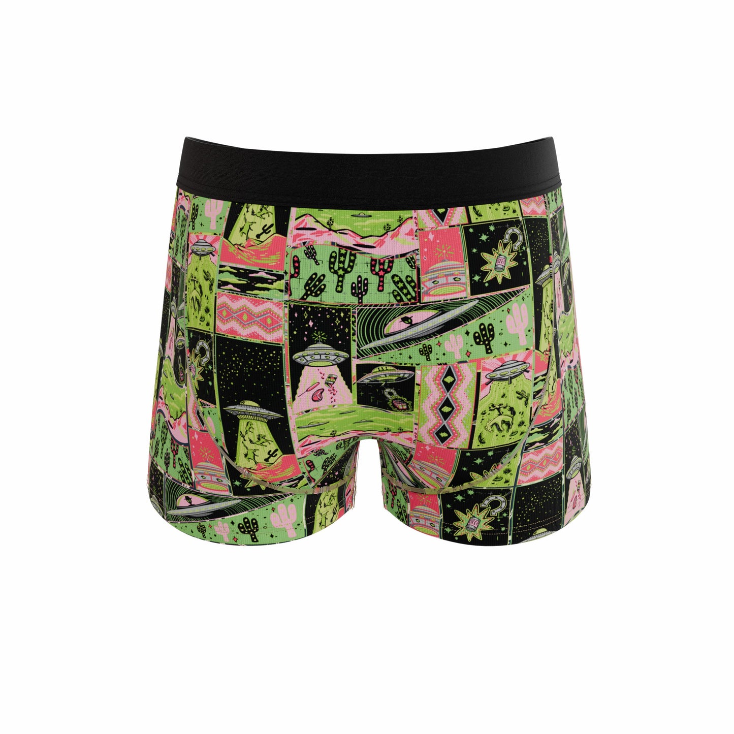 Shinesty Men's Ball Hammock® Pouch Trunk Underwear - Retro-Futuristic Alien
