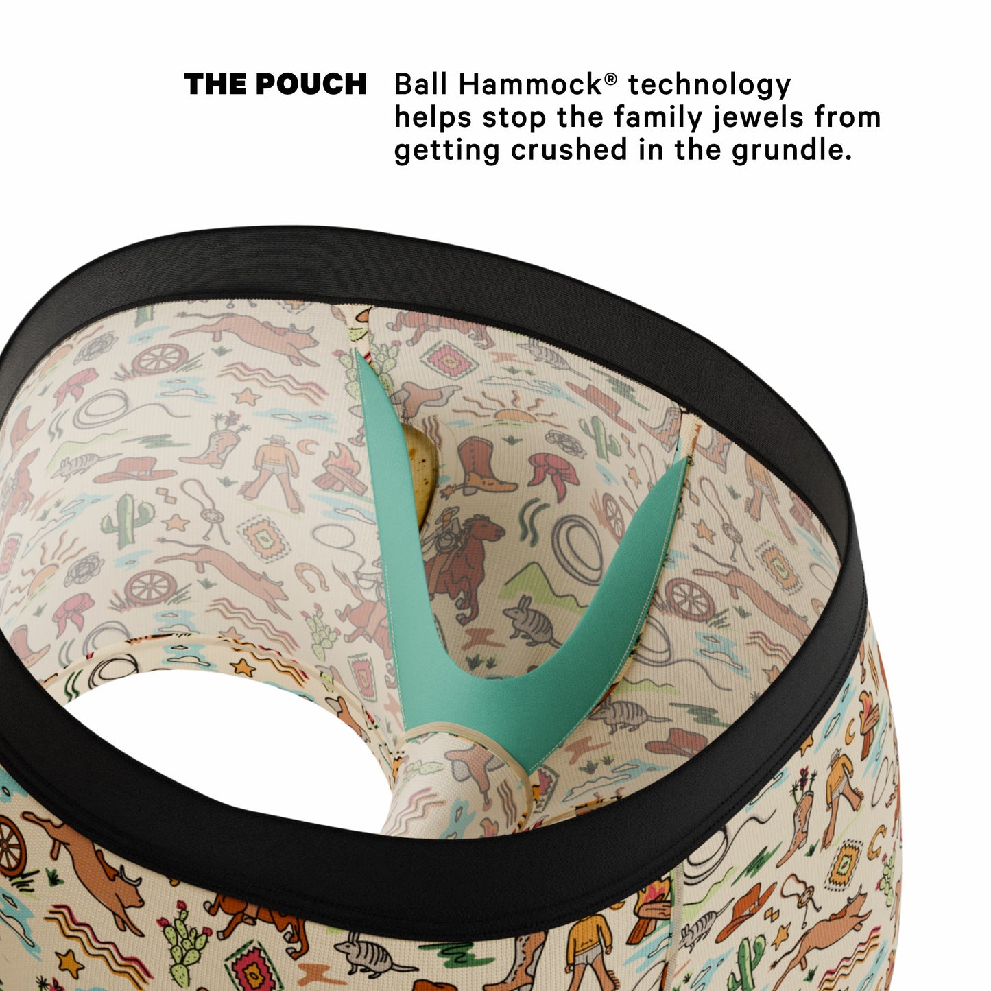 Shinesty Men's Ball Hammock® Pouch Trunk Underwear - Bull