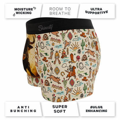 Shinesty Men's Ball Hammock® Pouch Trunk Underwear - Bull