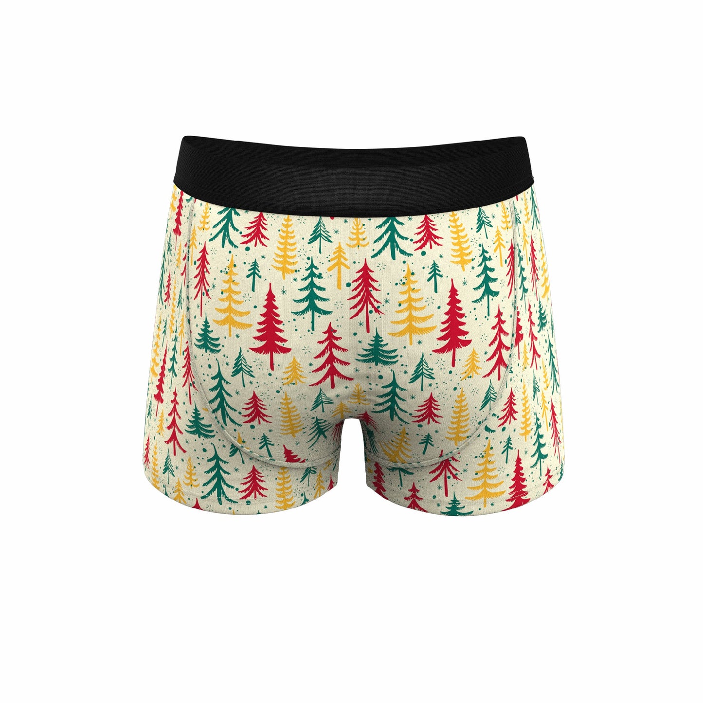 Shinesty Men's Ball Hammock® Pouch Trunk Underwear - Retro Christmas Trees