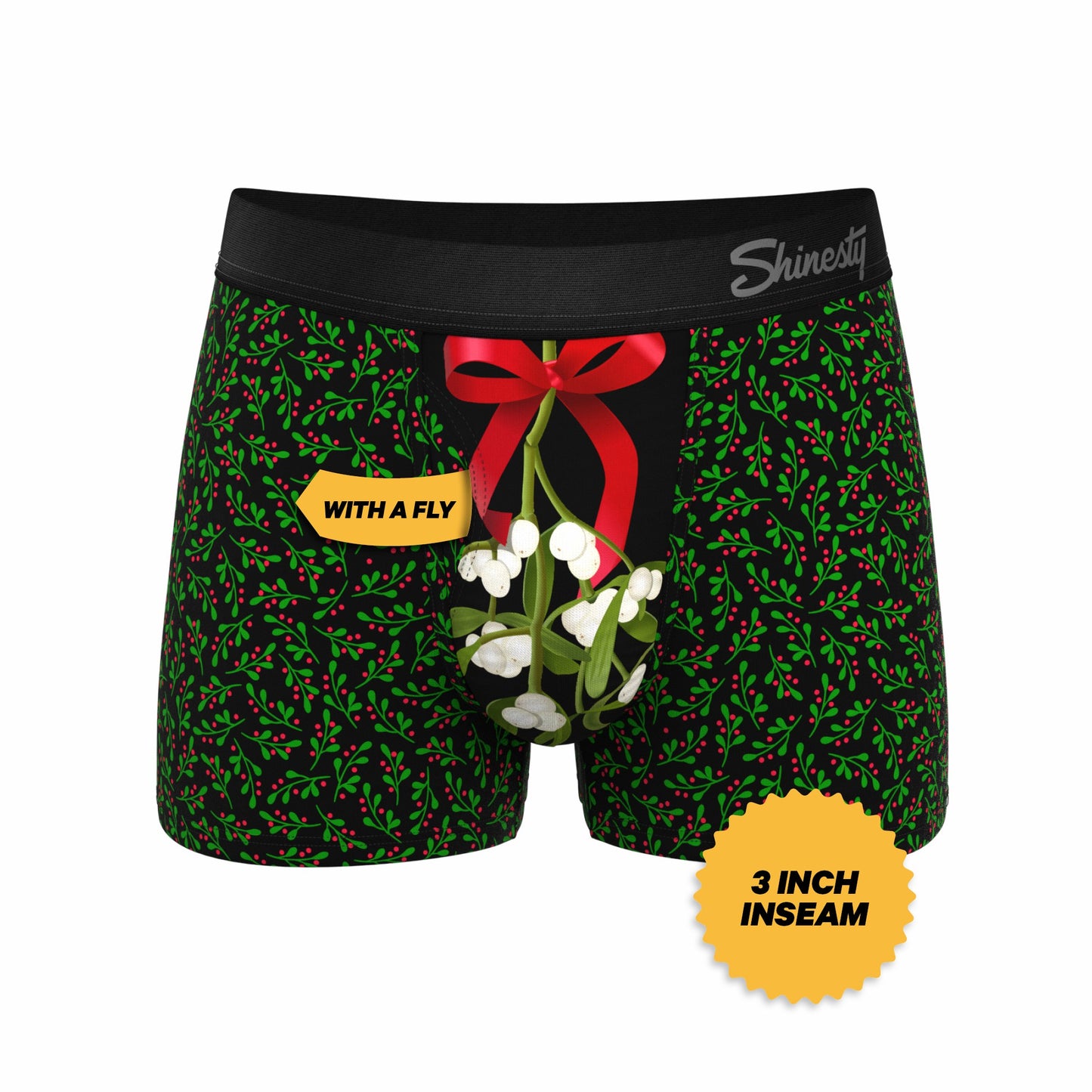 Shinesty Men's Ball Hammock® Pouch Trunk Underwear - Mistletoe