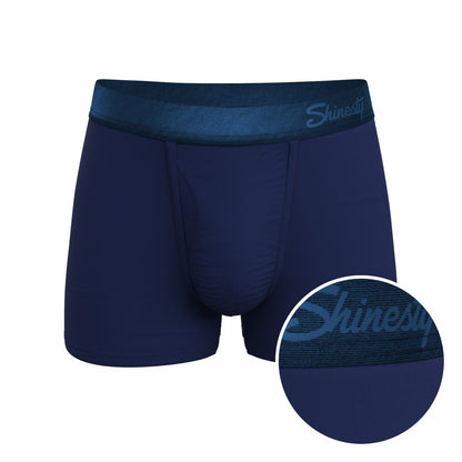 Shinesty Tonal Navy Men's Ball Hammock® Pouch Trunk Underwear - The Navy Jones
