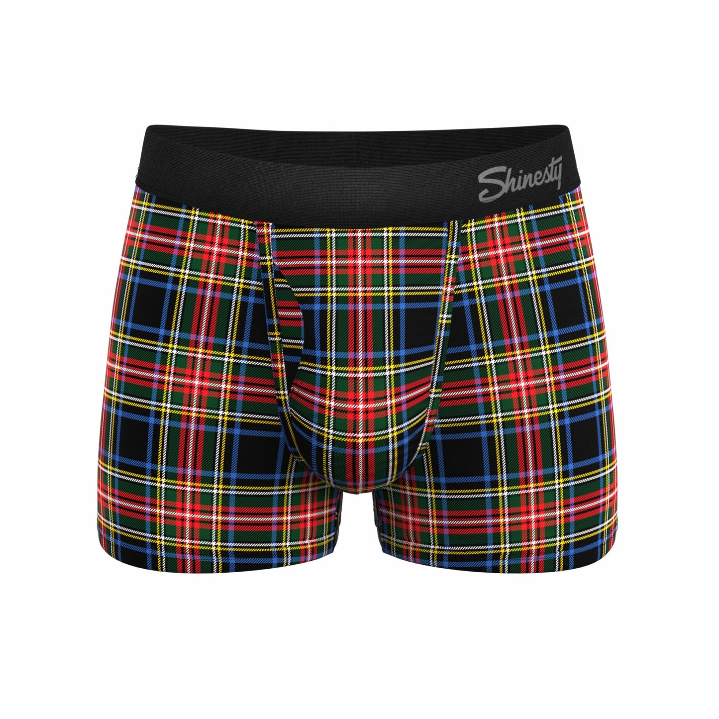 Shinesty Men's Ball Hammock® Pouch Trunk Underwear - Holiday Tartan Plaid