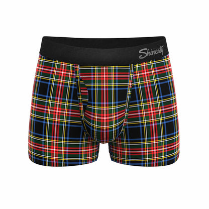 Shinesty Men's Ball Hammock® Pouch Trunk Underwear - Holiday Tartan Plaid