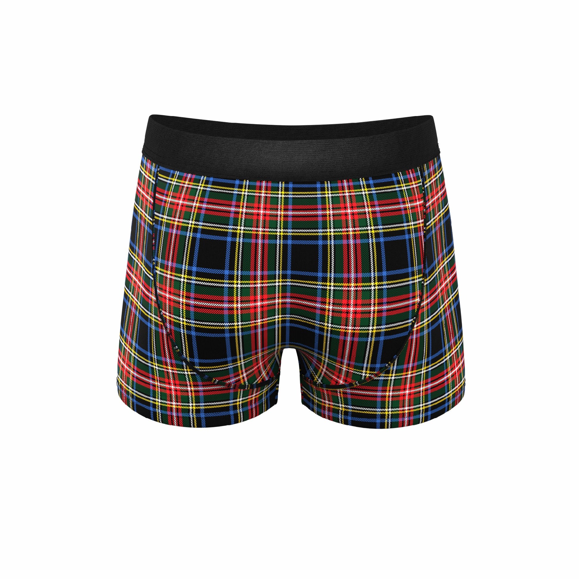 Shinesty Men's Ball Hammock® Pouch Trunk Underwear - Holiday Tartan Plaid