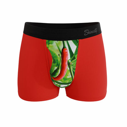 Shinesty Men's Ball Hammock® Pouch Trunk Underwear - Chili Pepper