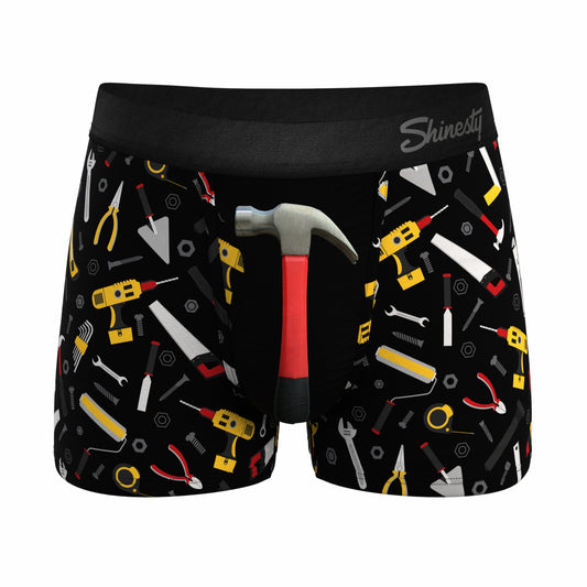 Shinesty Men's Ball Hammock® Pouch Trunk Underwear - Hammer and Tools