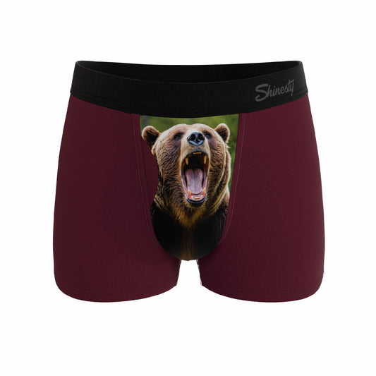 Shinesty Men's Ball Hammock® Pouch Trunk Underwear - Grizzly Bear