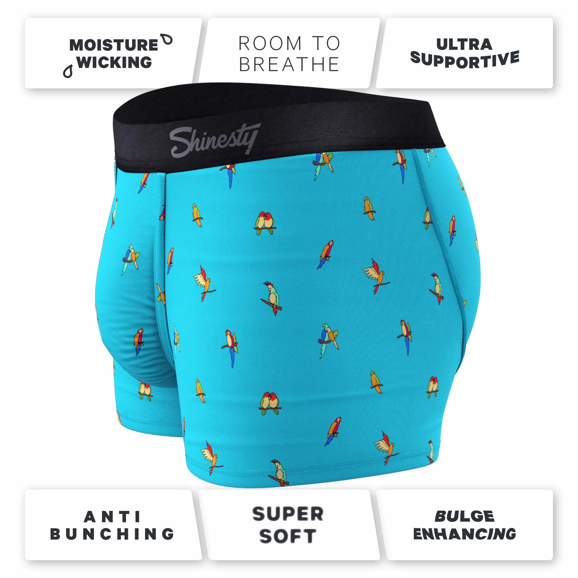 Shinesty Parrot Men's Ball Hammock® Pouch Trunk Underwear - The Tweet Yourself