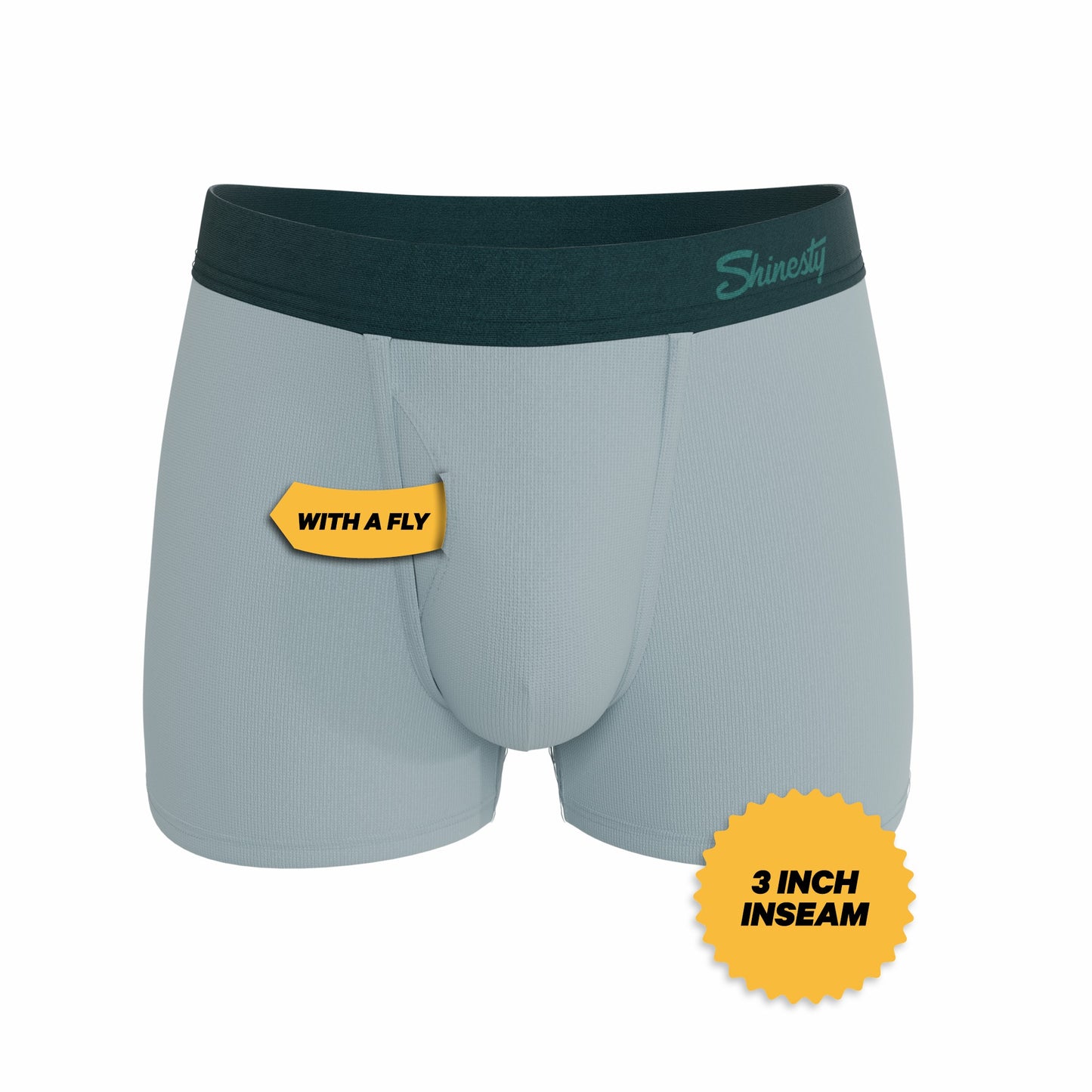 Shinesty Men's Ball Hammock® Pouch Trunk Underwear - Muted Steel Blue