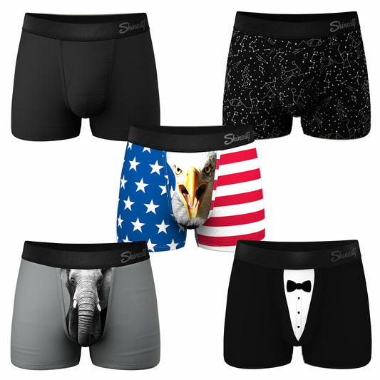 Shinesty Ball Hammock® Pouch Trunks Underwear 5 Pack - Variety 1