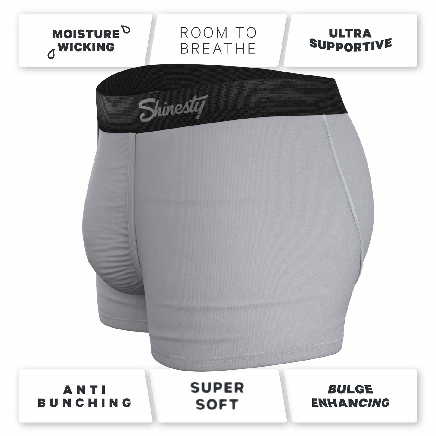 Shinesty Ball Hammock® Pouch Trunks Underwear 5 Pack - Grey