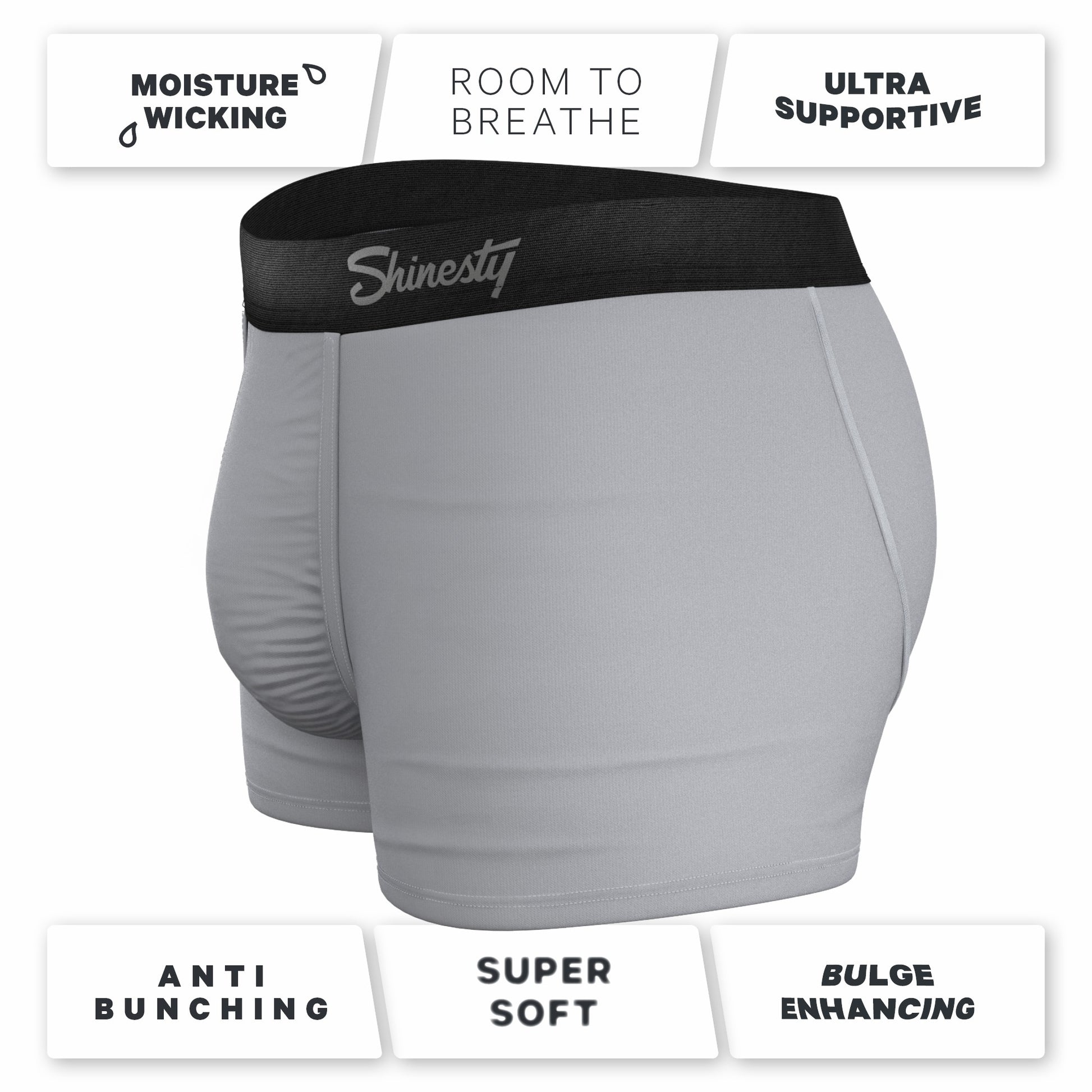 Shinesty Ball Hammock® Pouch Trunks Underwear 5 Pack - Grey