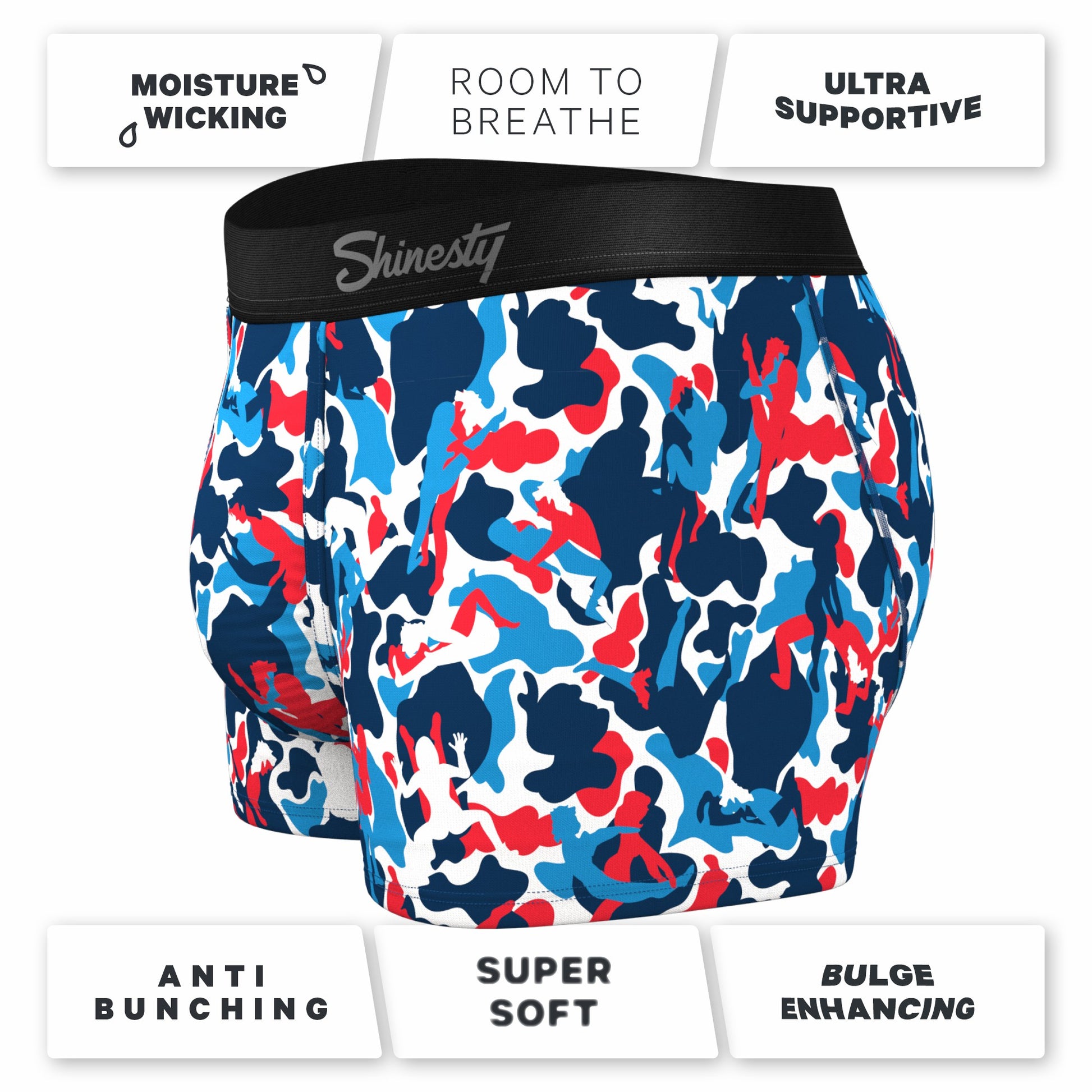 Shinesty Men's Ball Hammock® Pouch Trunk Underwear - USA Camouflage