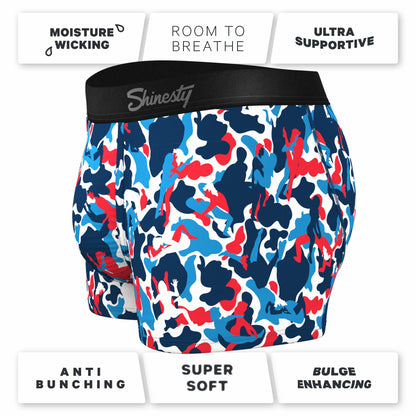 Shinesty Men's Ball Hammock® Pouch Trunk Underwear - USA Camouflage