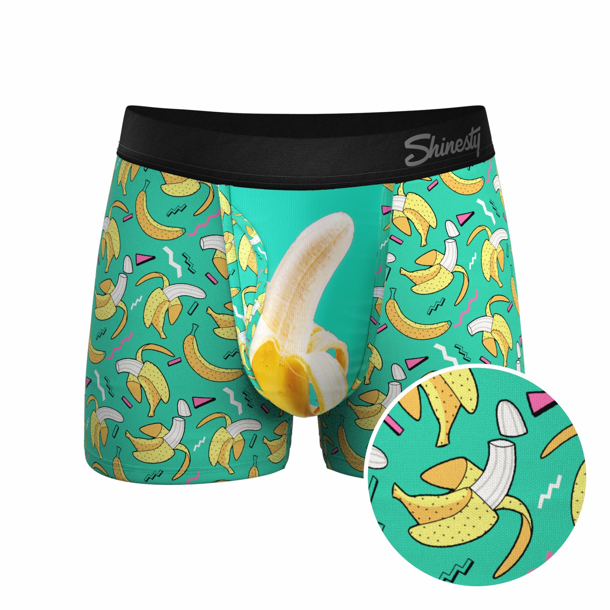 Shinesty Men's Ball Hammock® Pouch Trunk Underwear - Retro Banana