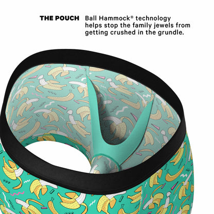 Shinesty Men's Ball Hammock® Pouch Trunk Underwear - Retro Banana