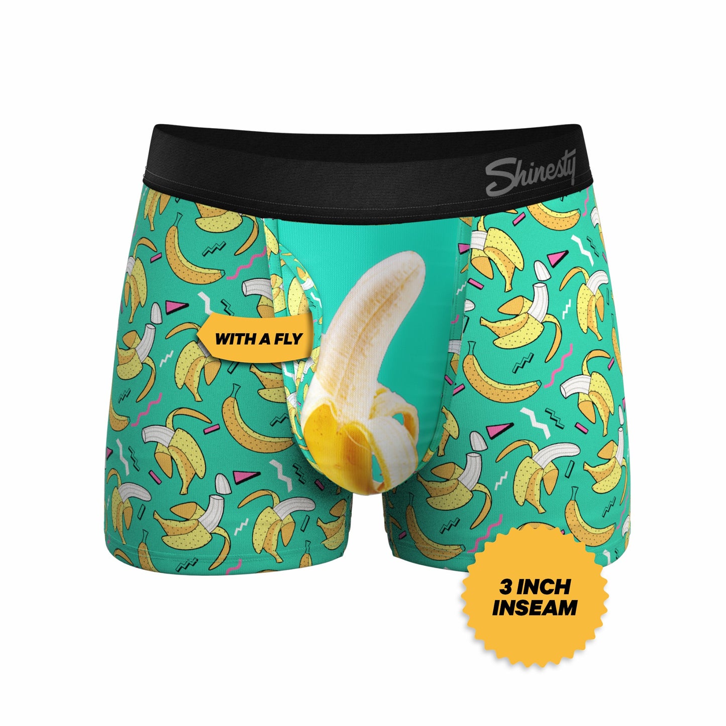 Shinesty Men's Ball Hammock® Pouch Trunk Underwear - Retro Banana