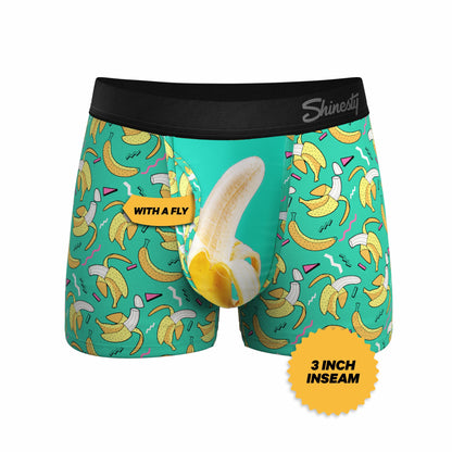 Shinesty Men's Ball Hammock® Pouch Trunk Underwear - Retro Banana